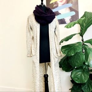 Zara | Extra Long Duster Cardigan in Cream